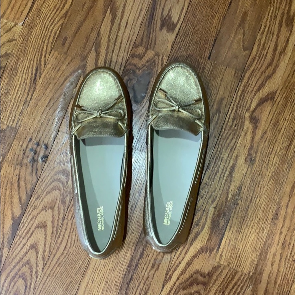Gold Michael Kors Loafers Brand New
